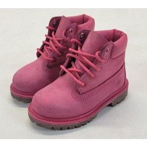 Timberland 6" Inch Premium Pink Size 6 Toddler Boots Shoes A10DP